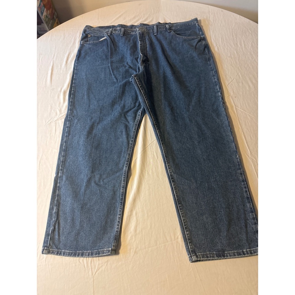 Wrangler  Premium Denim Jeans Mens 46x30 Blue  Straight Leg